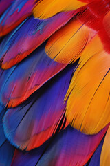 Obraz premium Colorful feathers pattern for background