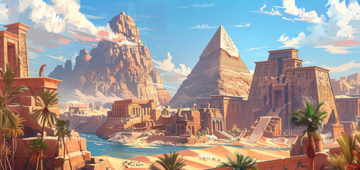Majestic Kingdom of Egypt. - obrazy, fototapety, plakaty