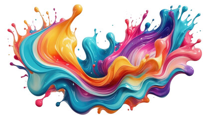 Fototapeta na wymiar Abstract 3D fluid vibrant colorfull wallpaper
