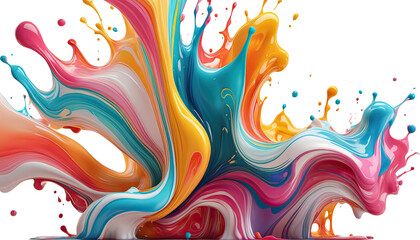 Abstract 3D fluid vibrant colorfull wallpaper