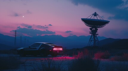 Dusk Discovery: Car and Massive Satellite