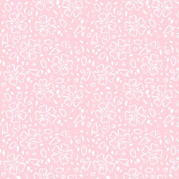 pink sakura blossom pattern collection