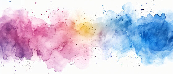 Colorful watercolor on white background vector Illustration