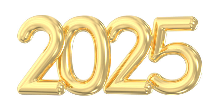 2025 Number 3D Render 