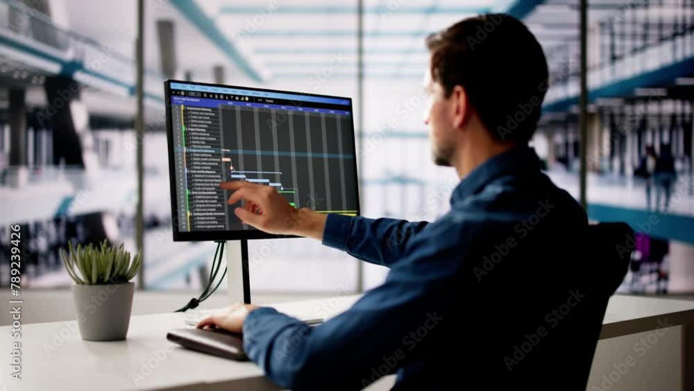 Poster gantt project management chart software