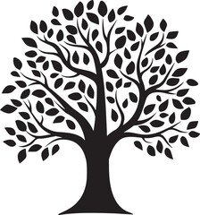 tree icon black on white background