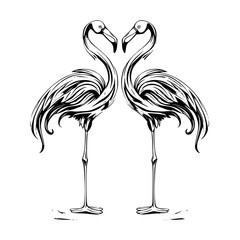 illustration of flamingo