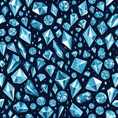 Sparkly diamonds patterns. Abstract flat background
