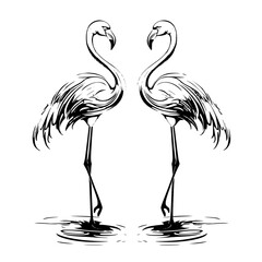 Obraz premium illustration of flamingo