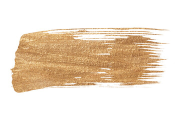 Metallic gold glitter paint brush stroke texture