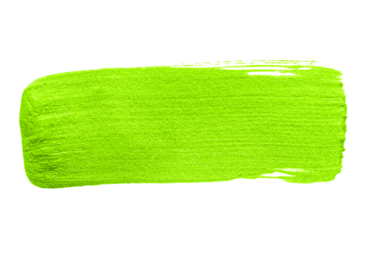 Electric neon lime green paint brush stroke - Powered by Adobe