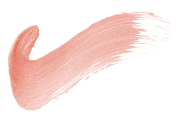 Metallic rose gold with coral tint paint brush stroke