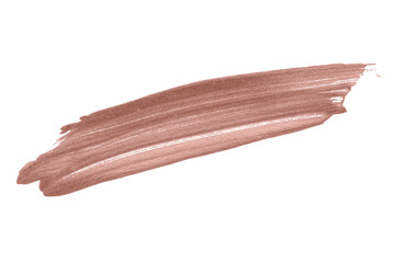 Shimmery metallic rose gold paint brush stroke