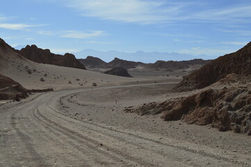 Estrada no deserto de Atacama