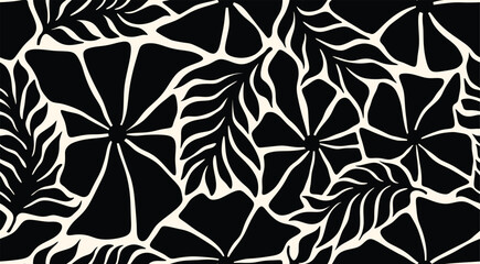 Organic abstract flower shapes floral pattern. floral leaf pattern.