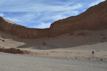 Formação geológica no Deserto de Atacama