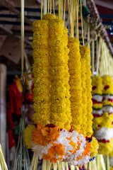 Indian flower garland in Johor Bahru, Malaysia.
