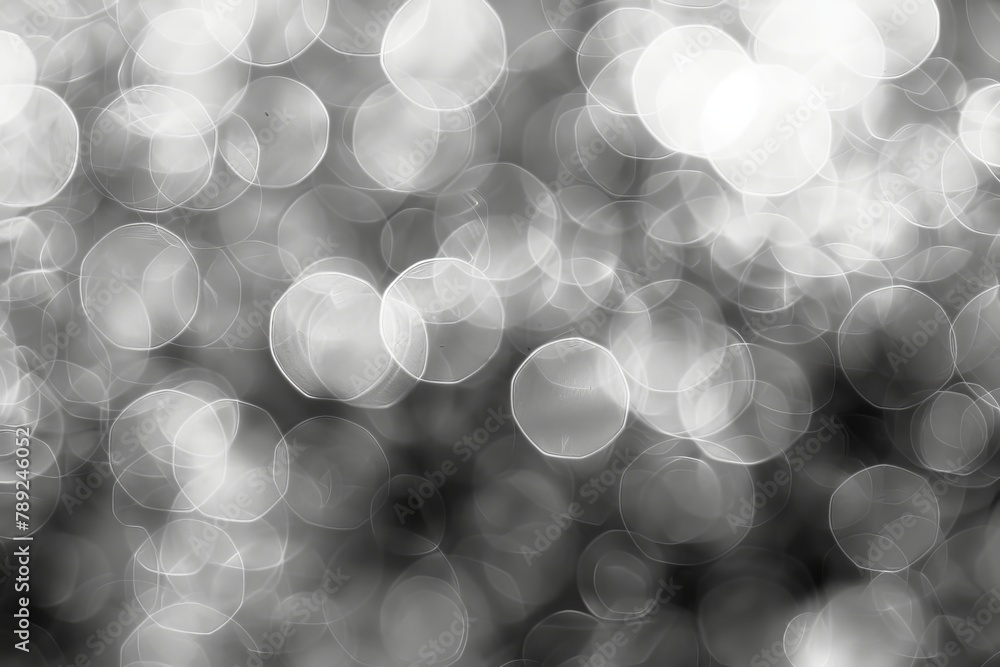 Poster abstract grey light bokeh background with blurred defocused effect for artistic design