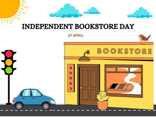 CUTE INDEPENDENT BOOKSTORE DAY  TEMPLATE  DESIGN 