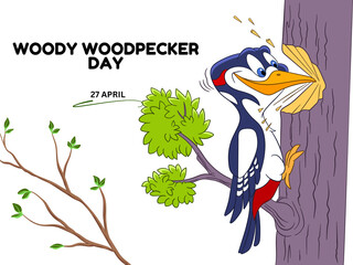 WOODY WOODPECKER  DAY TEMPLATE  DESIGN 