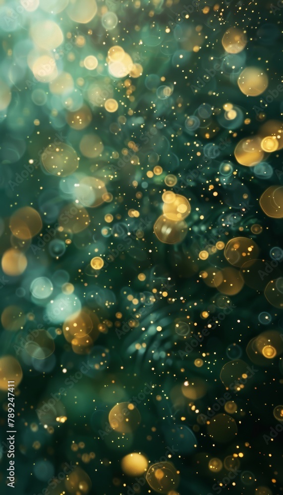 Aufkleber abstract green bokeh light background with blurred defocused effect for artistic backdrop
