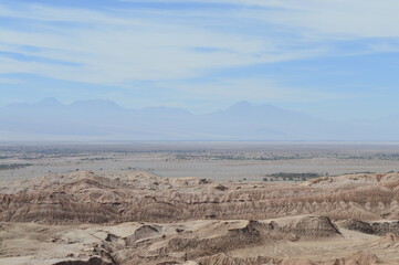 Vista do horizonte no Deserto de Atacama