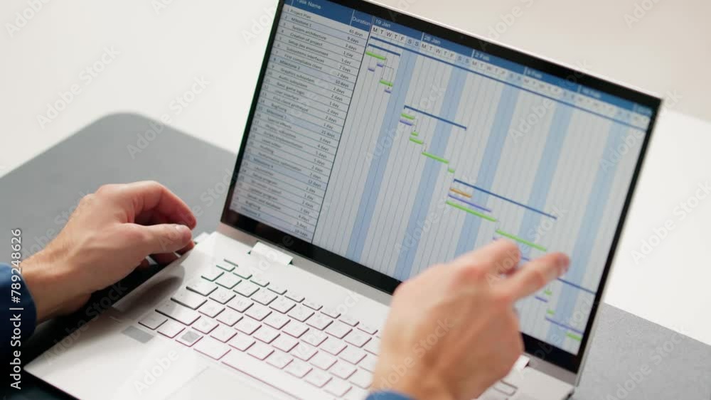 Poster gantt software project document plan list