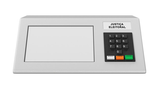 Urna eletronica para elei&ccedil;&atilde;o brasil elemento 3d isolado