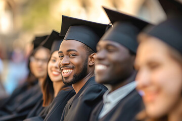 Fototapeta premium Young black Graduate with Bright Future