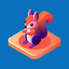 Squirrel isometric icon