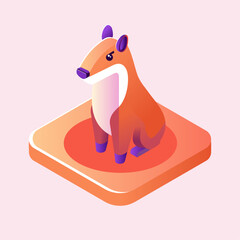 Capybara isometric icon