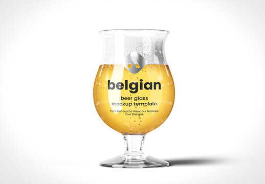 Belgian Beer Glass Mockup