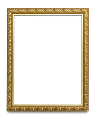 Gold picture frame transparent png