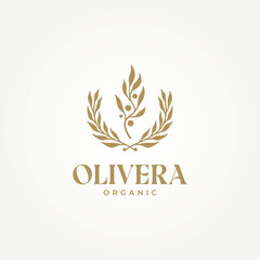 minimalist olive branch with flower ornaments icon logo vector illustration design. simple modern olive oil, wellness, health and beauty logo concept