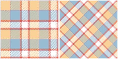 Tartan Pattern Seamless. Tartan Plaid Vector Seamless Pattern. Seamless Tartan Illustration Vector Set for Scarf, Blanket, Other Modern Spring Summer Autumn Winter Holiday Fabric Print.