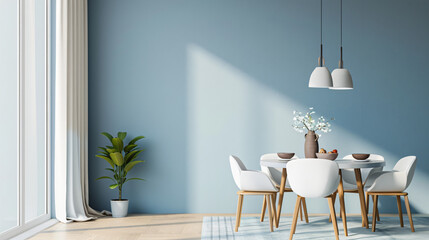 Modern interior design of apartment dining room 