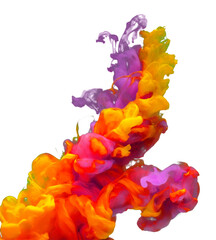 Ink explosion png gradient splash color