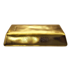 Gold bar isolated on transparent background