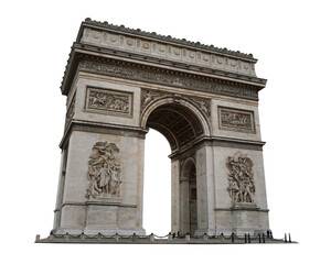 Fototapeta na wymiar Arc de Triomphe png sticker, Paris famous landmark image on transparent background