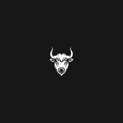 Bull head logo design vector illustration template