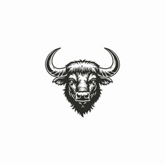 Bull head logo design vector illustration template