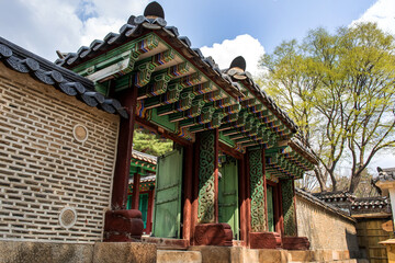 The Korean beautiful traditional old palace,Yuksanggung shrine is the cultural heritage.