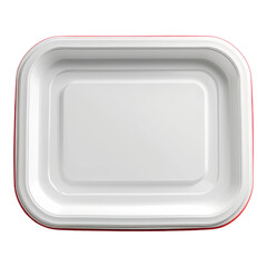 Disposable lunch box lid isolated on transparent background