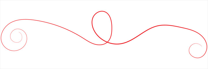 Squiggly Line. Vector illustration isolated on white background.