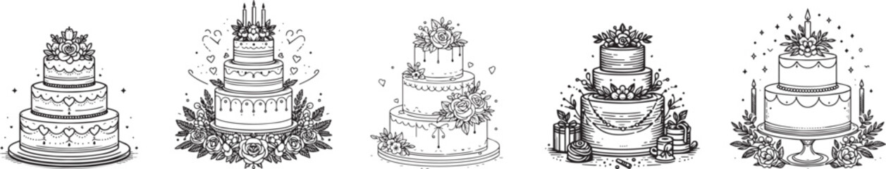 Wedding Cake Vector Collection