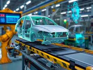Holographic Car Design in Factory