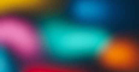 Dark black blue orange red pink yellow , a rough abstract retro vibe background template or spray texture color gradient shine bright light and glow , grainy noise grungy empty space