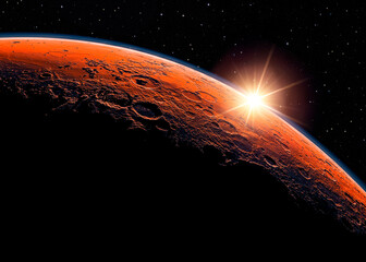 Artist view of the Mars planet