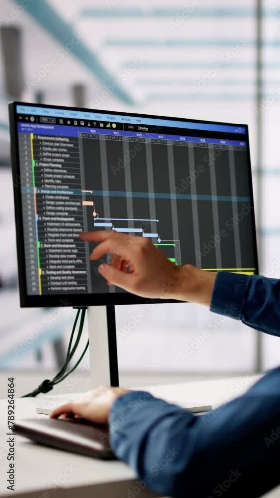 Poster Gantt Project Management Chart Software