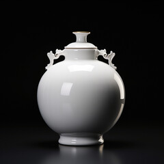 Obraz premium Front view of Ru kiln porcelain, simple appearance, distinctive, real, high-definition, super high quality сreated with Generative Ai